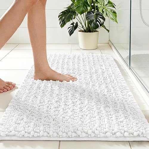 Miniatura 24 de Alfombra de baño pequeña, antideslizante, lavable, color azul marino, de 17 x 24 pulgadas, súper absorbente, suave, alfombra de baño de felpilla