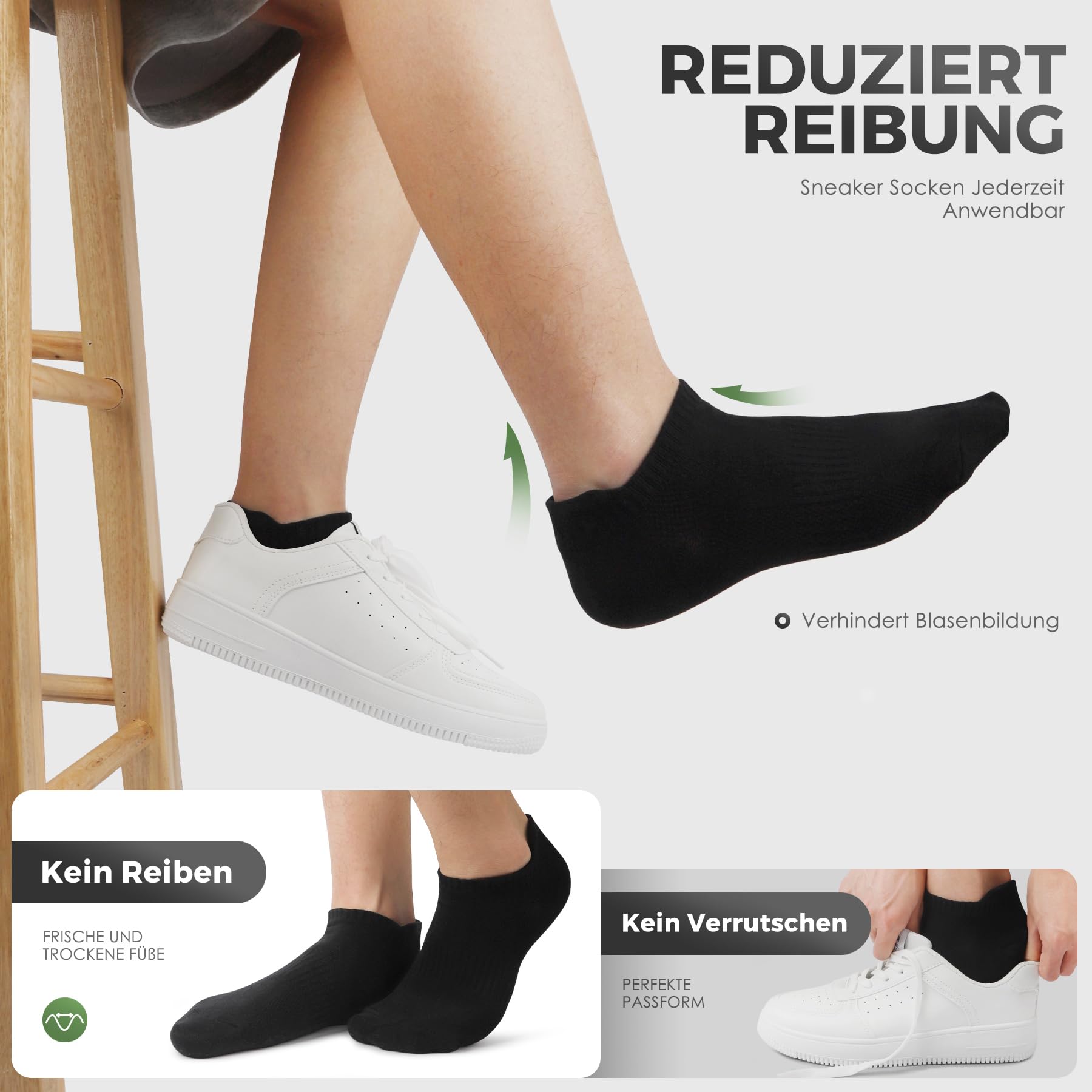 FALARY Calcetines Deportivos Para Hombre y Mujer, 10 Pares de Calcetines Cortos, Calcetines Deportivos Transpirables de AlgodóN, Calcetines Para Correr Al Aire Libre, Talla 35-50