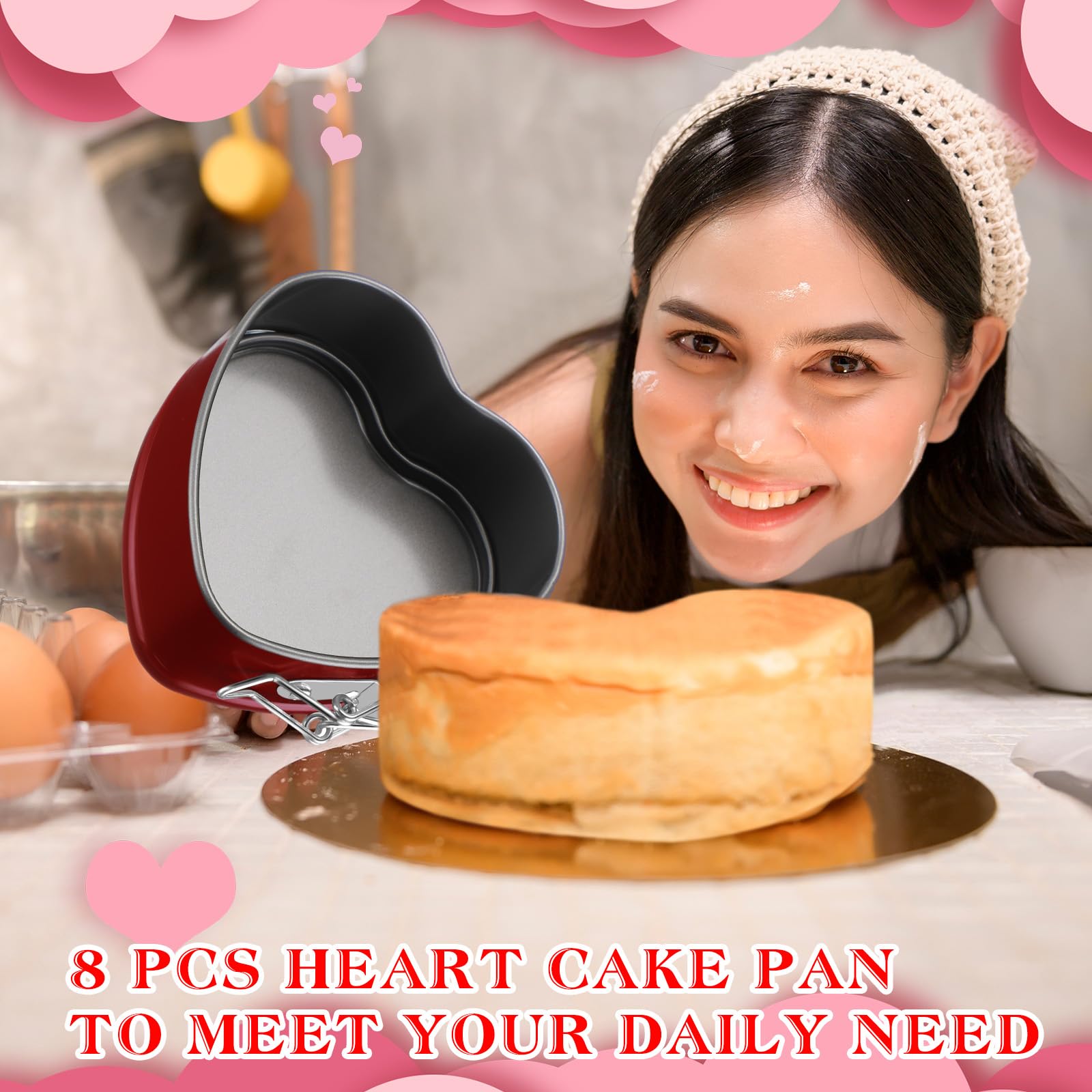 Mini Small Springform Pan Set Inch, Heart Shape Cheesecake Pans
