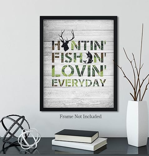 Miniatura 6 de Decoración de pesca y caza, decoración de pared de caza, regalos para cazadores y pescadores, decoración rústica de cabaña de caza, decoración de