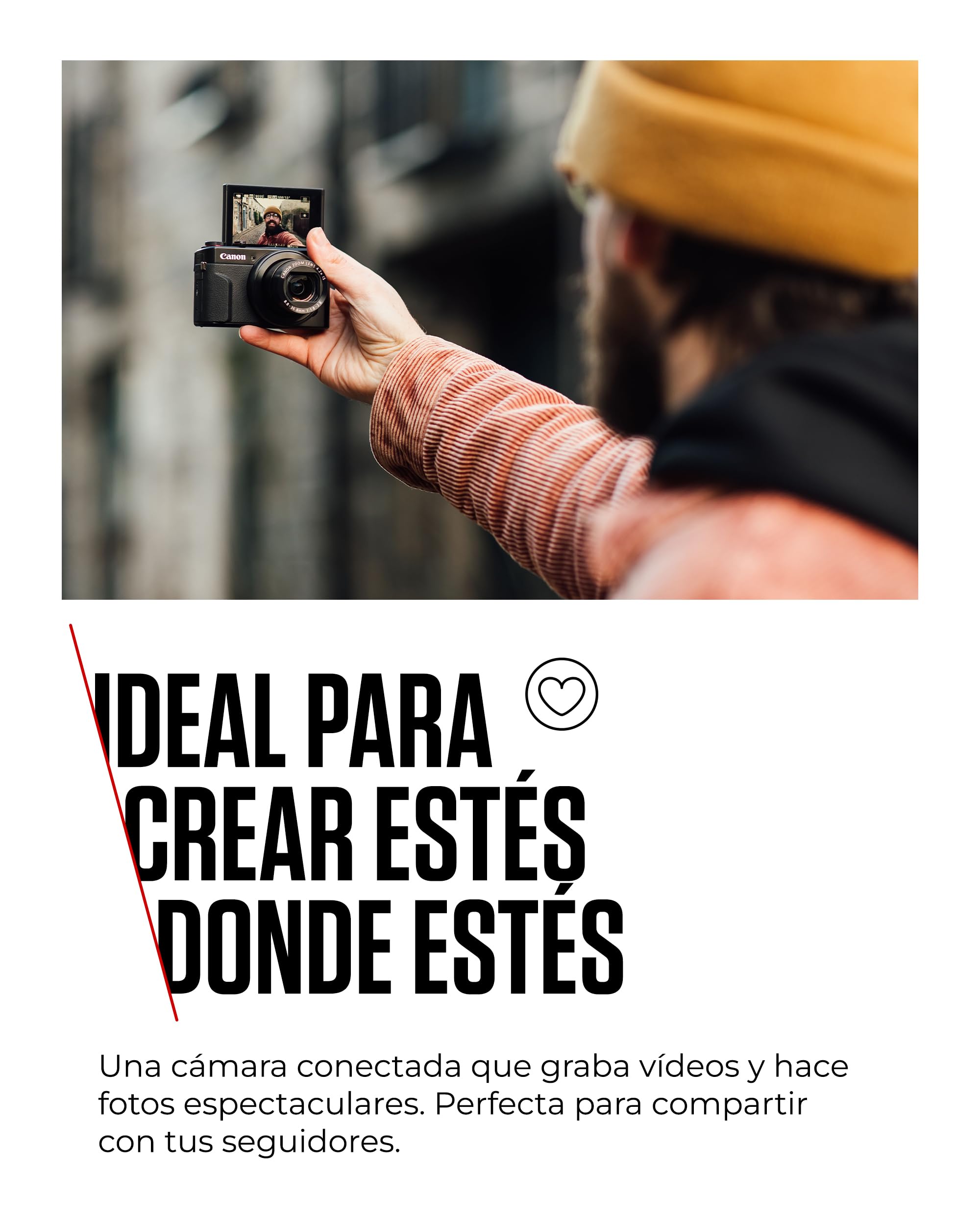 Canon Powershot G7 X Mark III 3638C002 - Cámara Digital (20.1 MP, Pantalla Táctil LCD Plegable de 7.5 cm, Pantalla Abatible, WLAN, Zoom de 4.2X, 4K, CMOS) Plata