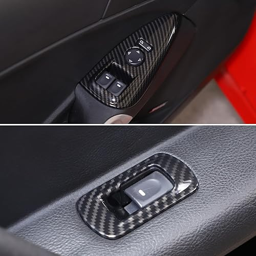 Miniatura 7 de Cubierta para interruptor de elevación de ventana compatible con Chevy Corvette C6 2005-2013, puerta de automóvil, ventana de vidrio, panel de botón