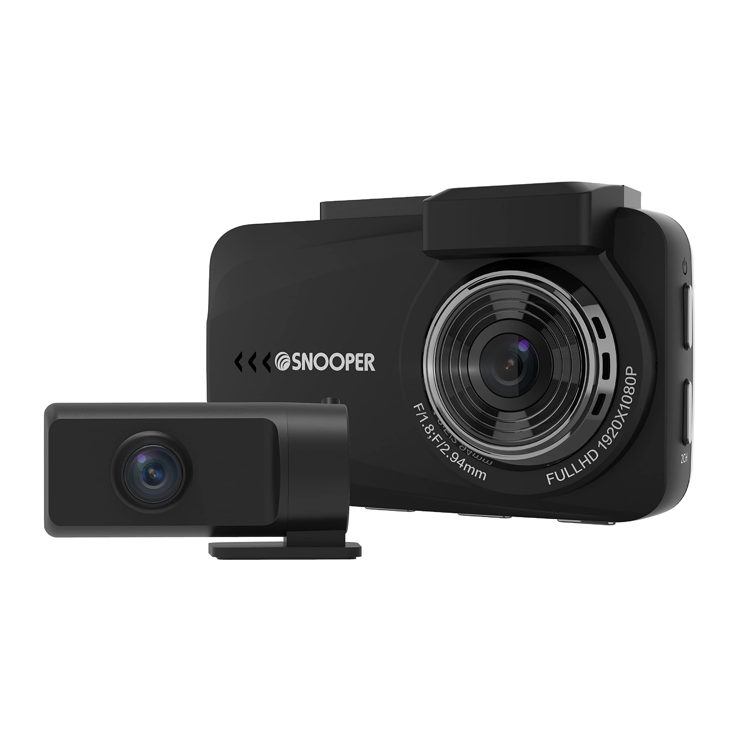 SNOOPER MY-CAM RFC2 1080p Full HD Dash Camera, With 720p Reversing, 3" LCD Screen, Integrated Speaker, Loop Recording, GPS, Parking Mode, Wi-Fi, Black