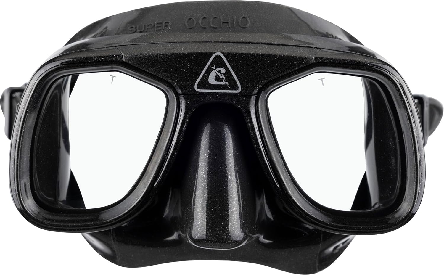 Cressi Superocchio Low-Volume Freediving Mask - Soft Silicone Skirt, Tempered Glass Lenses for Scuba & Freediving