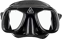 Cressi Superocchio Low-Volume Freediving Mask - Soft Silicone Skirt, Tempered Glass Lenses for Scuba & Freediving
