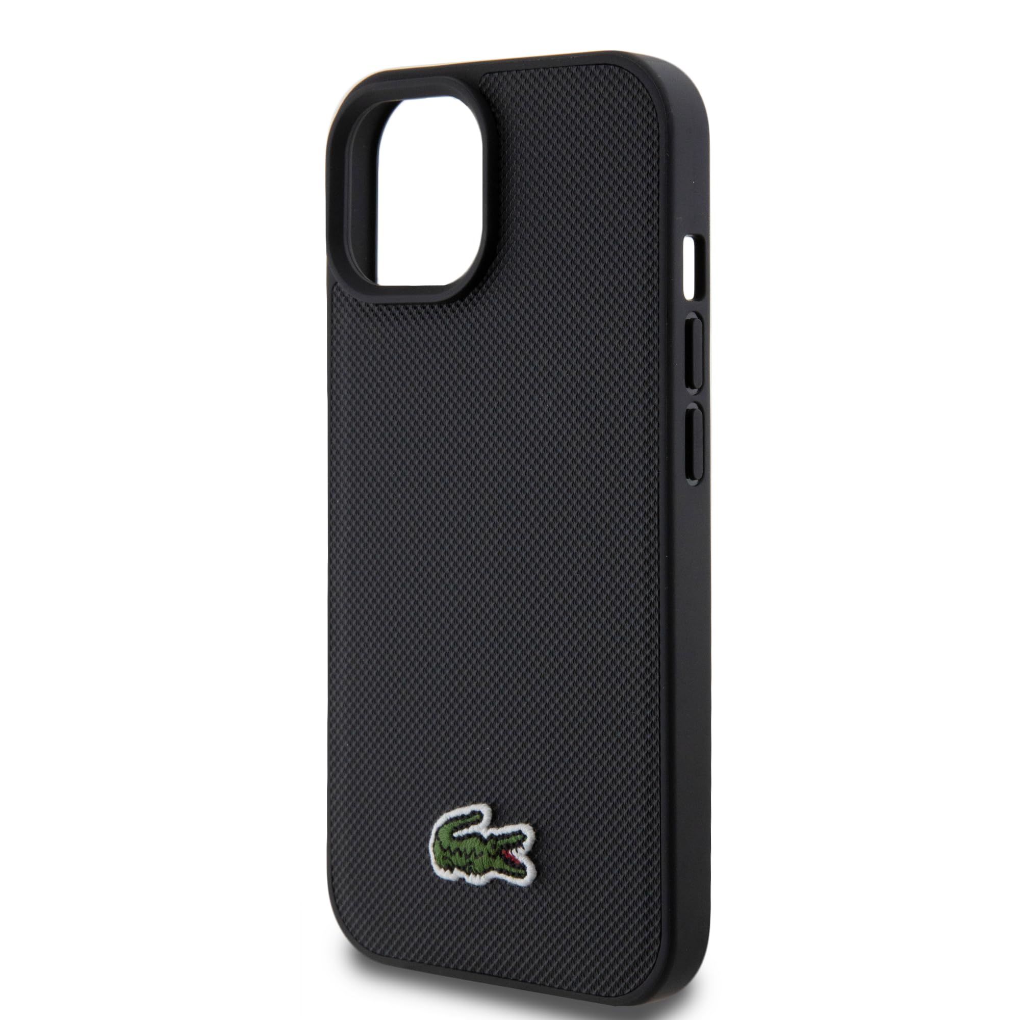 CG MOBILE Lacoste LCHMP15SPVCK - Custodia rigida per iPhone 15/14/13 6.1", colore: Nero