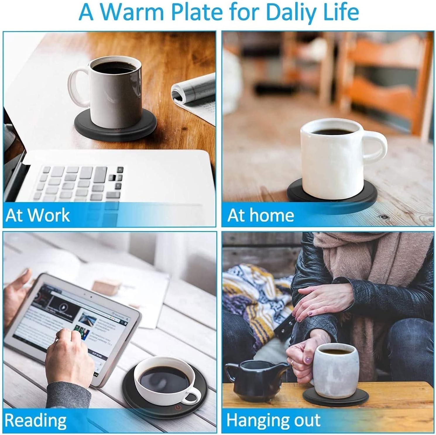 Coffee Mug Warmer - Cup Warmer with Two Temperature Setting - Beverage Warmer with Automatic Shut Off