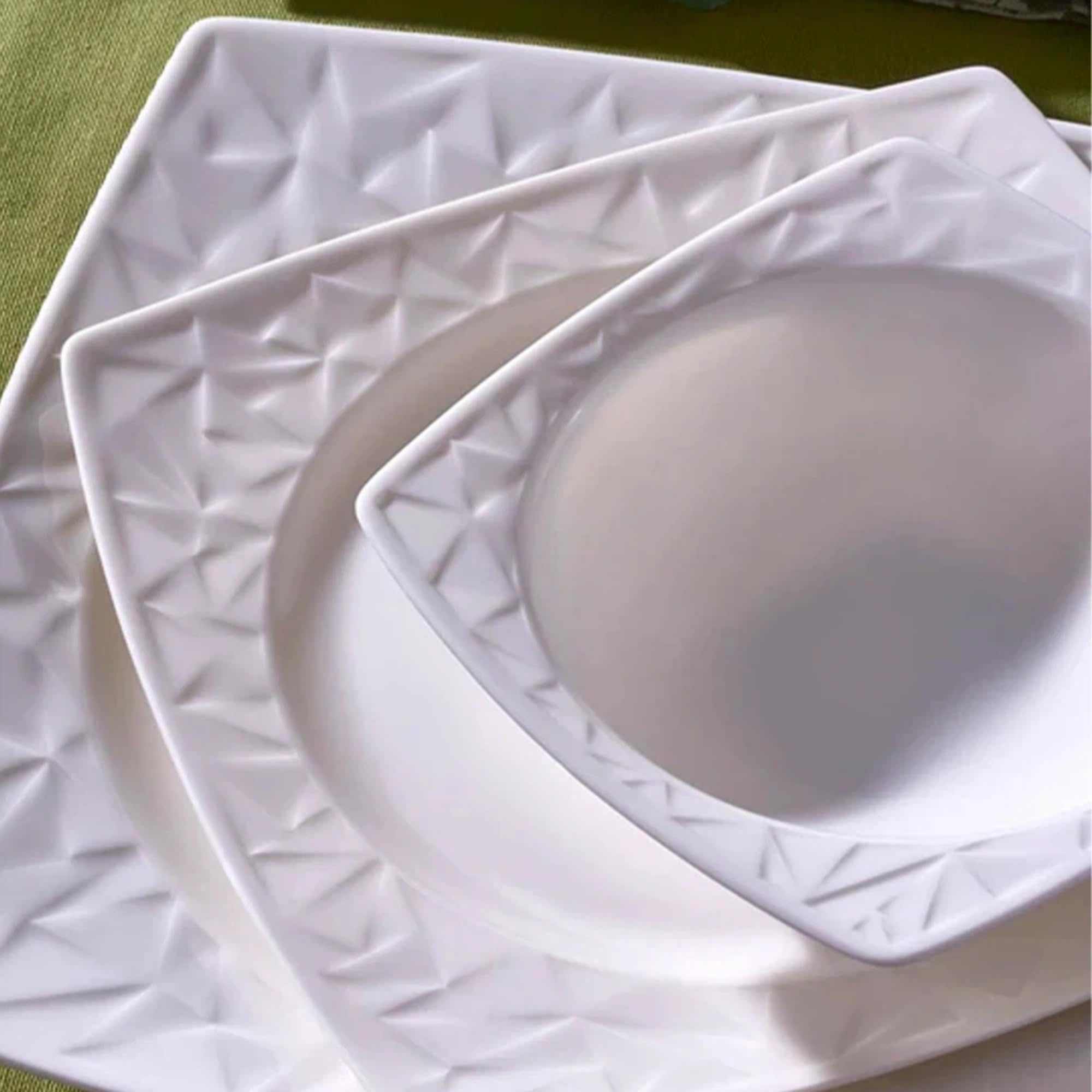 NORDIC SCHILLER Porzellan Tafelservice, 6 Personen, 24-tlg., Vivente Series, Elegant Geschirr Set, Teller Set, Suppenteller, Essteller, Dessertteller, Servierteller, Geschirrsets