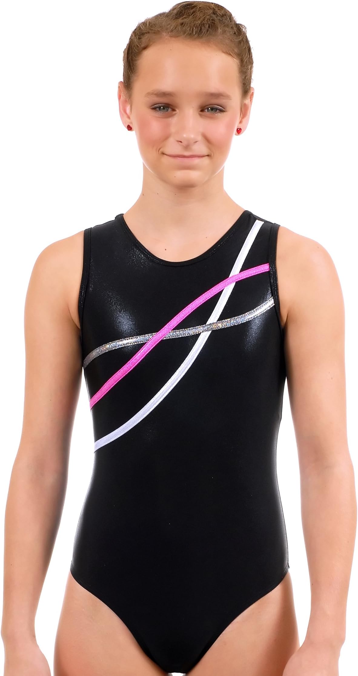 TumbleWear Big Girl's Sophia Midnight Mystique Leotard