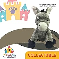 Vista 2 de Burrito The Donkey Plush Toy - 16-Inch Soft Stuffed Animal - Perfect for Cuddling, Playtime, and Decor - Adorable Gift for Kids Aged 3 and Up