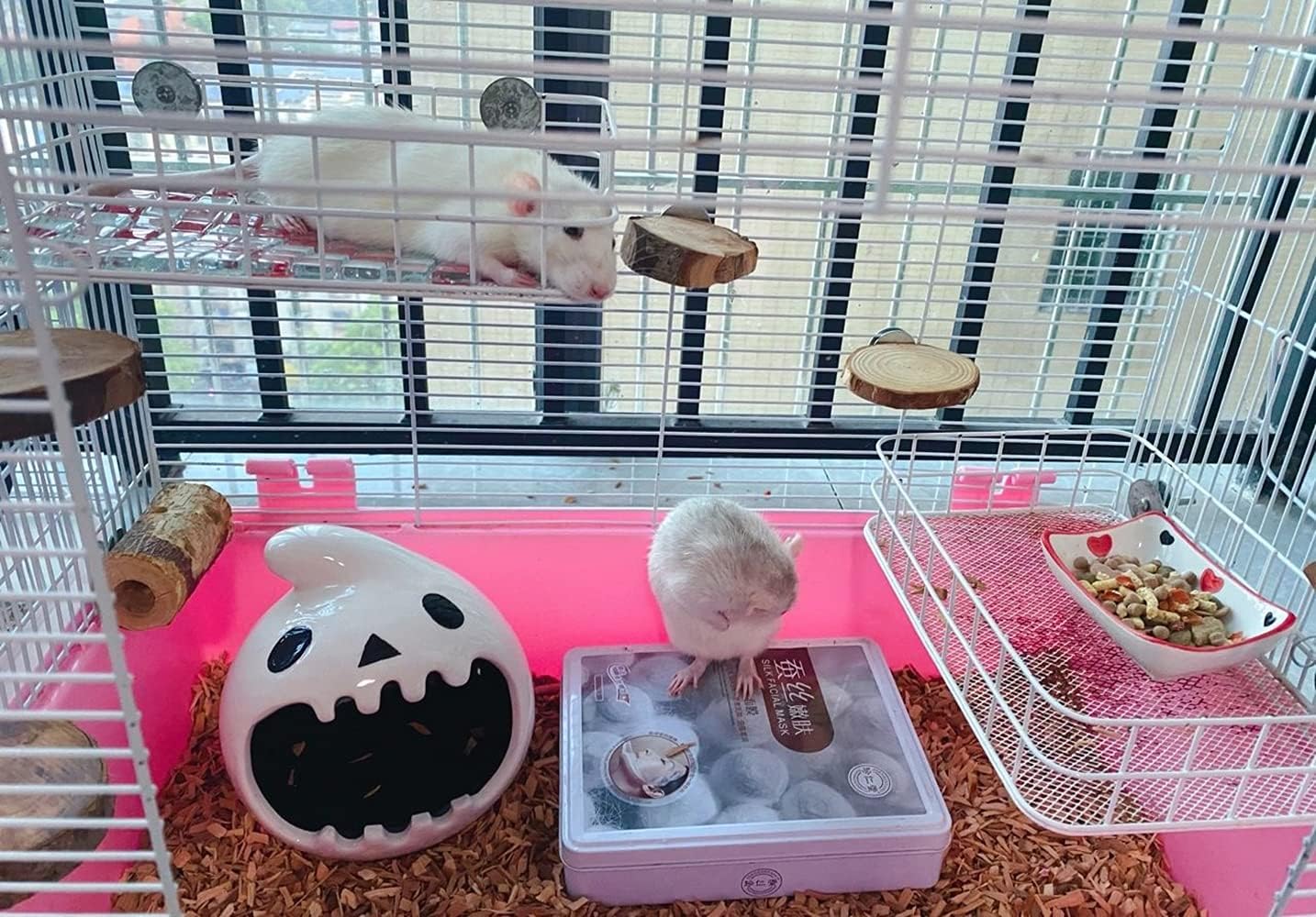 WOLEDOE Rat Cage Platform, All-Metal Basket Chew-Proof Design, Chinchilla Toys and Cage Accessories Ledge Ramp fit Ferret, Guinea Pig, Sugar Glider : Pet Supplies