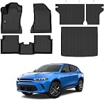Floor Mats Custom Fit for 2016-2021 Tucson (Not Hybrid) / 2017-2022 Sportage, All Weather TPE Rubber Protection 1st and 2nd Row Anti-Slip Automotive Set Floor Liners for Tucson 2021 Accessories, Black