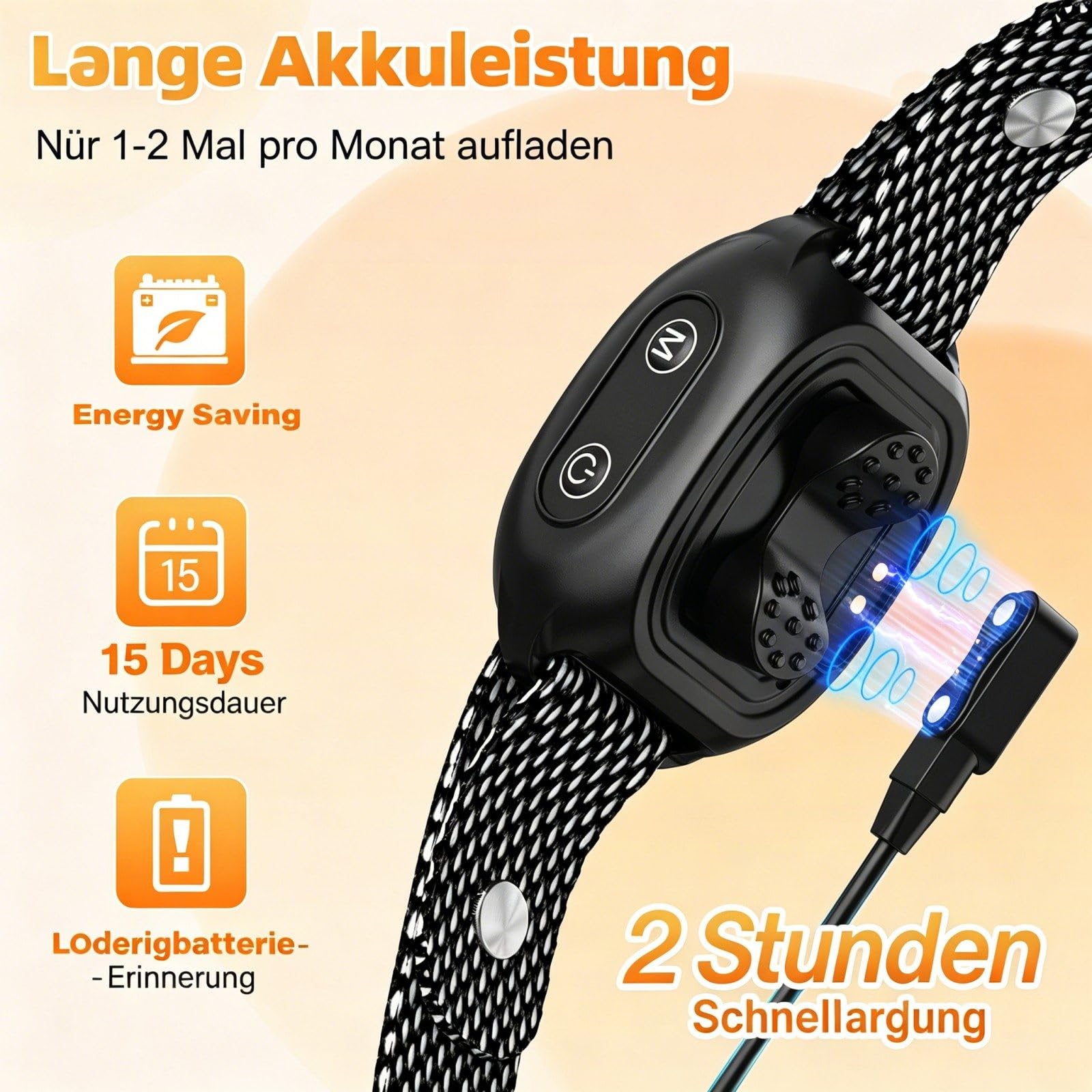 Haustierfreundliches Trainingshalsband - Antibellhalsband Für Hunde, Erziehungshilfe Anti-Bell Gerät Hunde Collar (Schwarz)
