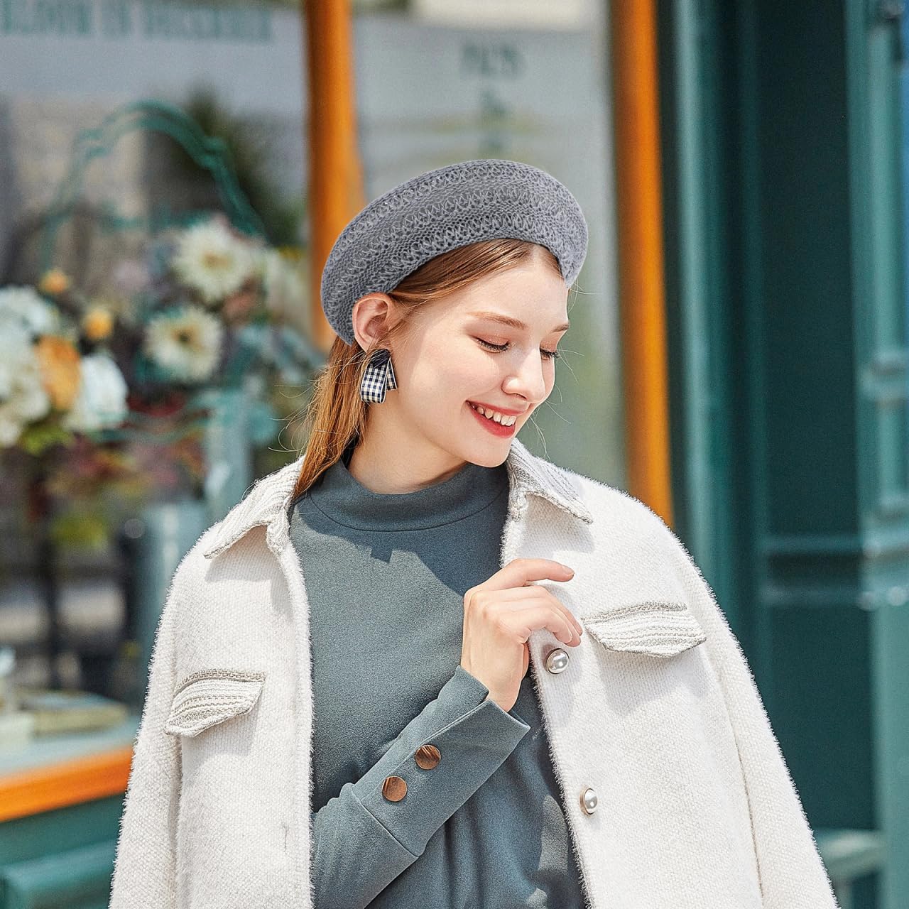 Crochet Beret Hats Summer Beret Women Woven Berets Women Bohemia Hat Crochet French Berets for Women Girls - Image 9