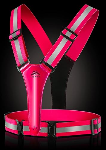 Vista 9 de Chaleco reflectante LED de seguridad, chaleco iluminado para caminar por la noche, ciclismo, chaleco de alta visibilidad para correr con tiras