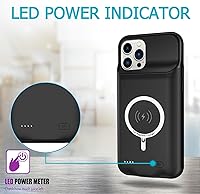 Vista 3 de Funda de batería para iPhone 11 Pro, 10000 mAh de alta capacidad, recargable, portátil, cargador extendido, carga inalámbrica, compatible con iPhone
