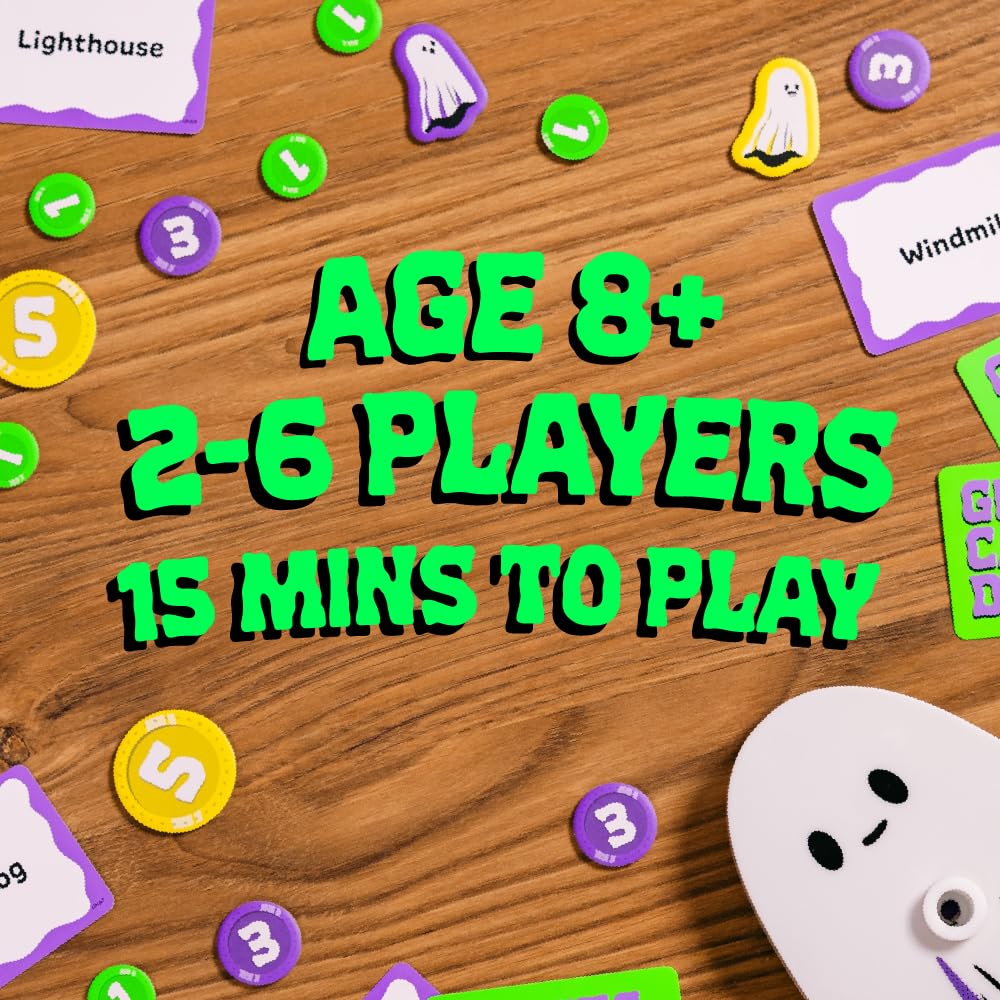 Ghosts Can't Draw – Jeu de société effrayant d'Halloween pour s'amuser en famille, jeu de dessin rapide et facile pour les enfants et les adultes, parfait pour les fêtes et les soirées Trick-or-Treat