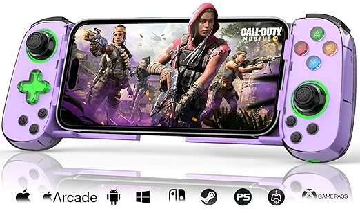 Nintendo kündigt erste Neue Farben für Switch 2 Controller an 10 71wECrl HLL. SX522 Phone Game Controller for iPhone 17/Android/PC/Switch, Play COD, Genshin,Support Streaming on PS5/Xbox/PC Console, Cloud Gaming Wireless Gamepad Joystick, Turbo/6-Axis Gyro/Dual Motor, Green Light,Purple