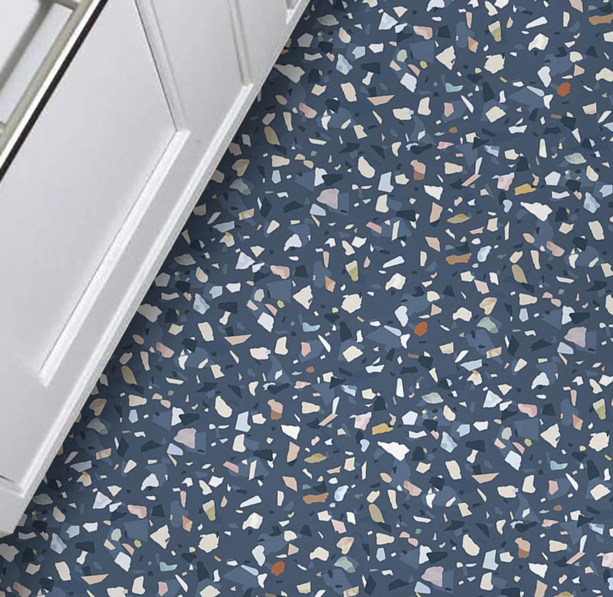 SISHI DECORS Prussian Blue Mosaic SELF-Adhesive Wallpaper for Hall Kitchen Bedroom Bathroom 200X45 CM (B0D22R75LP) Amazon Price History, Amazon Price Tracker