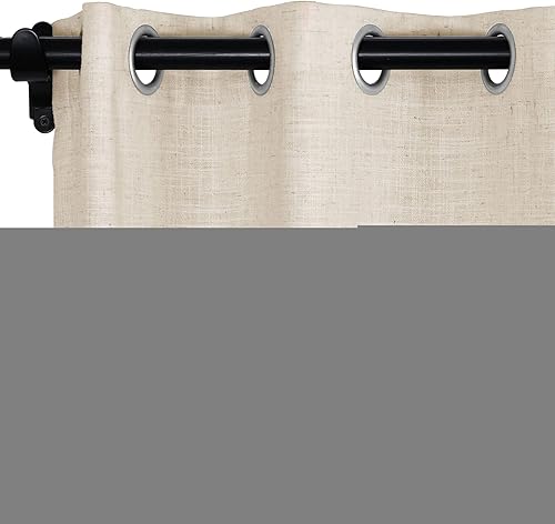 Miniatura 47 de Fcosie Cortinas 100% opacas de 84 pulgadas de largo, cortinas texturizadas de lino con aislamiento térmico, panel de cortina con ojales en la parte