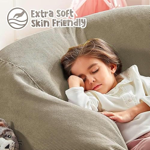 Miniatura 132 de Nobildonna - Funda para silla de puf (relleno sin relleno) de nido de pájaro para niños y adultos. Puf extra grande para almacenamiento de animales