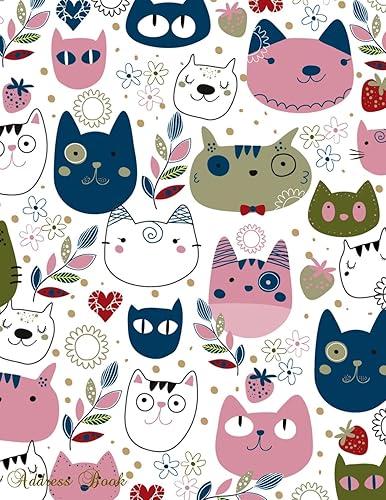 Address Book: Alphabetical Organizer Journal Notebook. Keep all your address information together (Contact,Address,Phone Number,Emails,Birthday) 300+ Spaces (Variety Cat) (contacts book, Band 3)