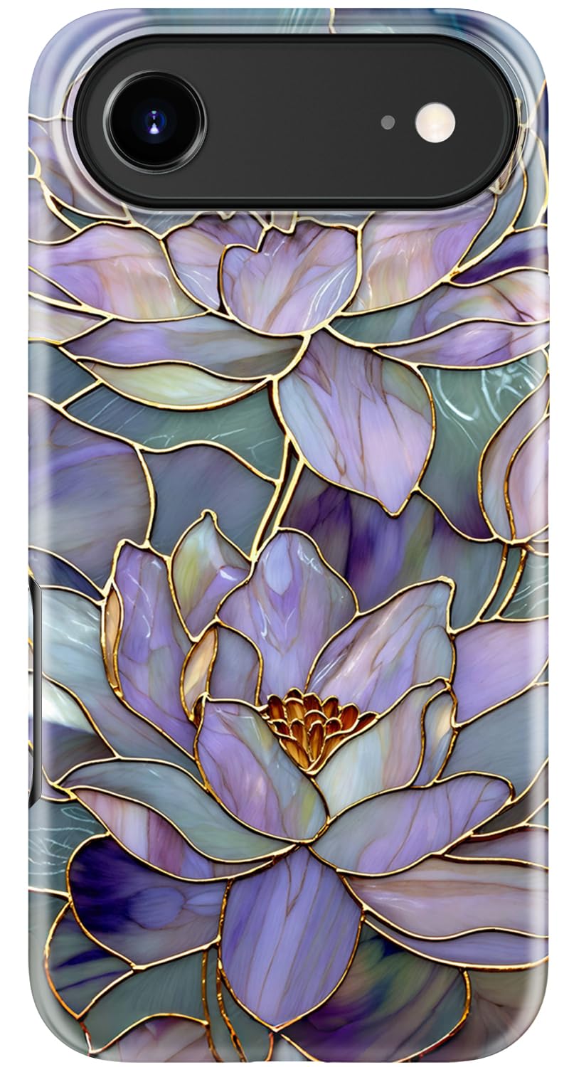 Goodon for iPhone 17 Pro Max Case Cute, Preppy Floral Design,Slim Silicone Protective Hard Cover, Wireless Charging Compatible Aesthetic Glossy Y2K Phone Cases for Women Girls, Marbled Floral Veins — view 62