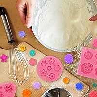 Vista 7 de Moldes de silicona de flores, moldes de silicona de mariposa, molde de arcilla polimérica, molde de fondant para pasteles para decoración de Flor ·