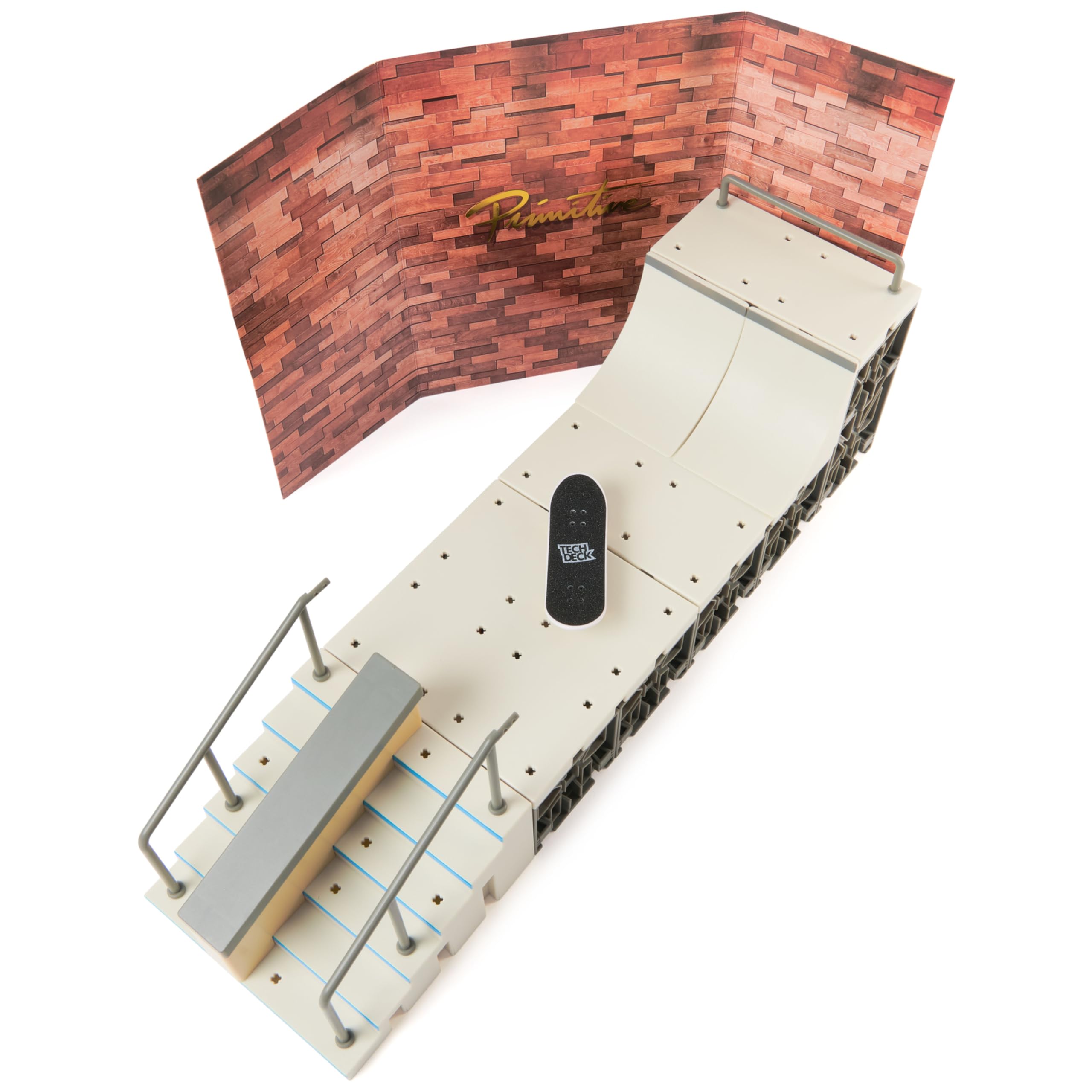 Spin Master Tech Deck Primitive Skate Park de X-Connect Kit de rampes personnalisables et constructibles avec une planche à doigts pour enfants à partir de 6 ans