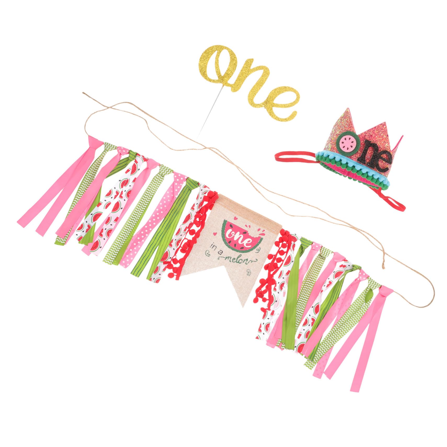 Decoración para Fiesta de Primer Cumpleaños con Guirnalda de Tela para Banderines Fáciles de para Colgar Interior y Exterior para Cumpleaños y Niña