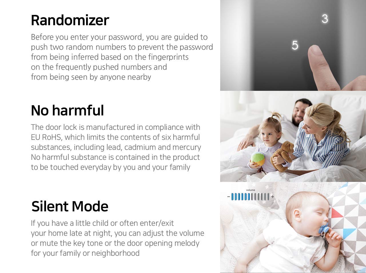 Samsung SHP-DS510MK Digital Door Lock SHP-DS510 Black Keyless Electronic Deadbolt + Emergency Keys FIT Most Doors