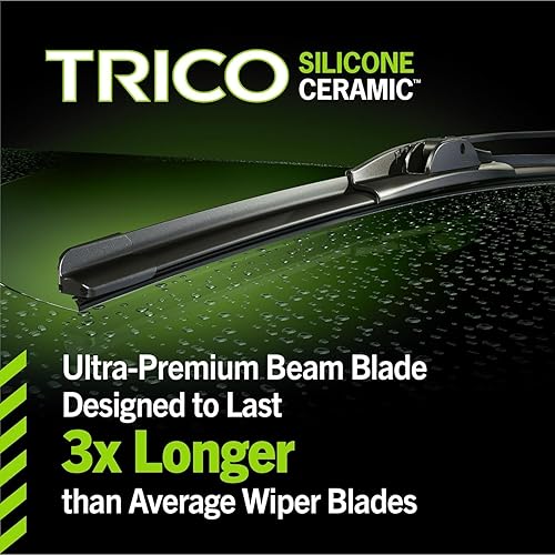 Miniatura 7 de TRICO Silicone Ceramic - Limpiaparabrisas de repuesto, silicona con revestimiento de cerámica, escobilla sin marco para todo tipo de clima, fácil de