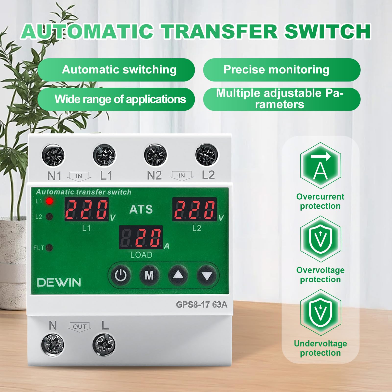 Automatyczny przełącznik ATS 63A AC 220V ATS