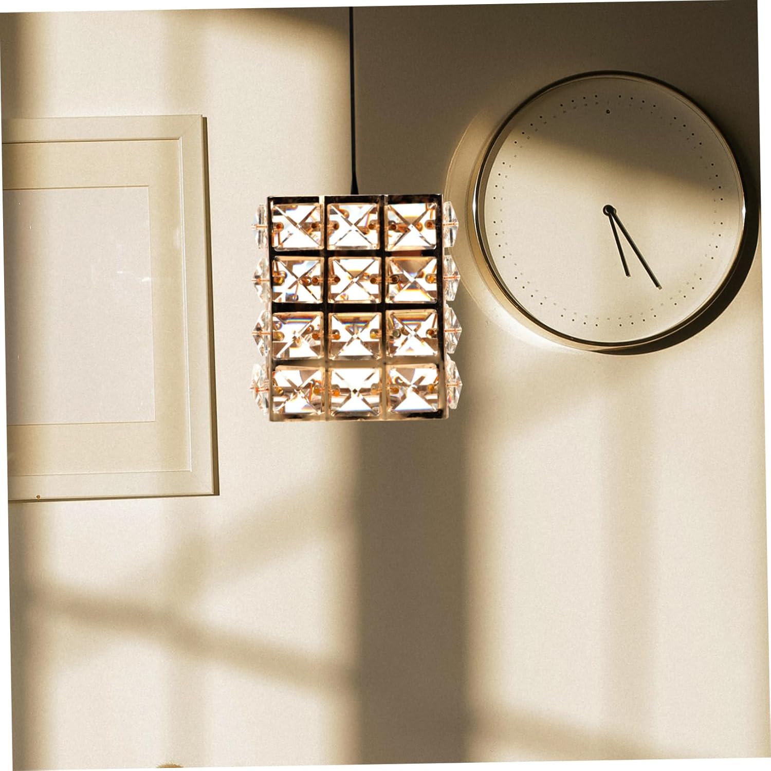 Artistic Crystal Lampshade for Ceiling Light Stylish Pendant Lamp Cover Durable Chic Home Decor Lighting Accessory Opening for Easy Installation