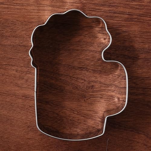 Miniatura 3 de LILIAO Cortador de galletas para taza de cerveza, 2.5 pulgadas de ancho x 3.4 pulgadas de alto x 1 pulgada de profundidad, acero inoxidable