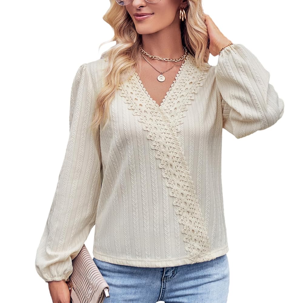 blusas con ribete de encaje