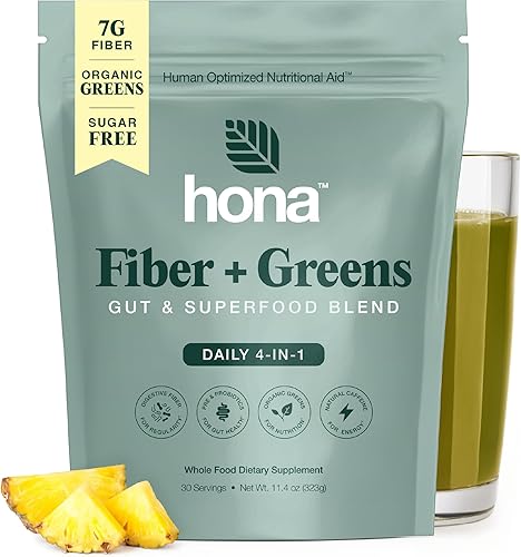 Mezcla de intestinos y superalimentos, polvo de verduras con prebióticos, probióticos, fibra y cafeína natural, sin gluten, sin azúcar, sin lácteos,