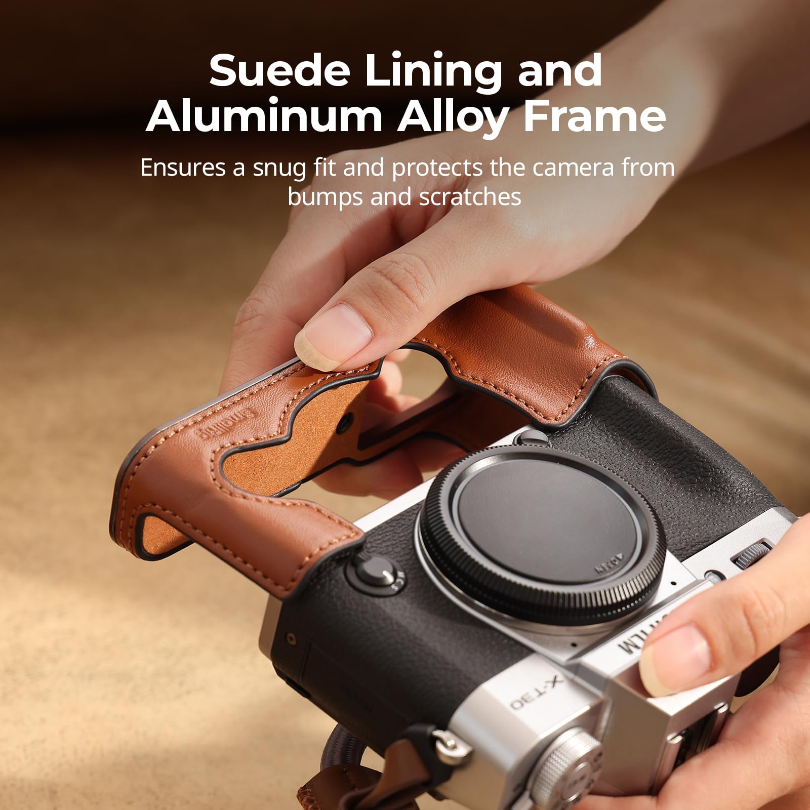 Amazon | SmallRig X-T30 III用 ハーフレザーケース（ショルダー