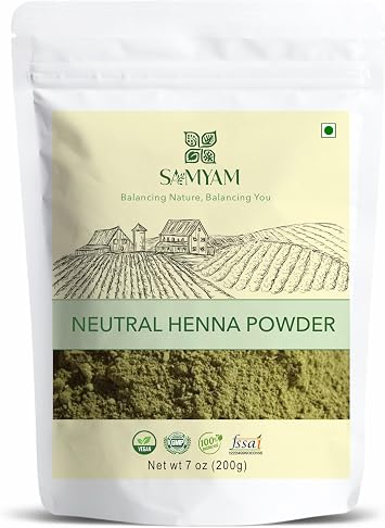SAMYAM COLORLESS/Neutral Henna Cassia obovata Powder - 200g Pack | Natural Hair Conditioner, PPD and Chemical Free