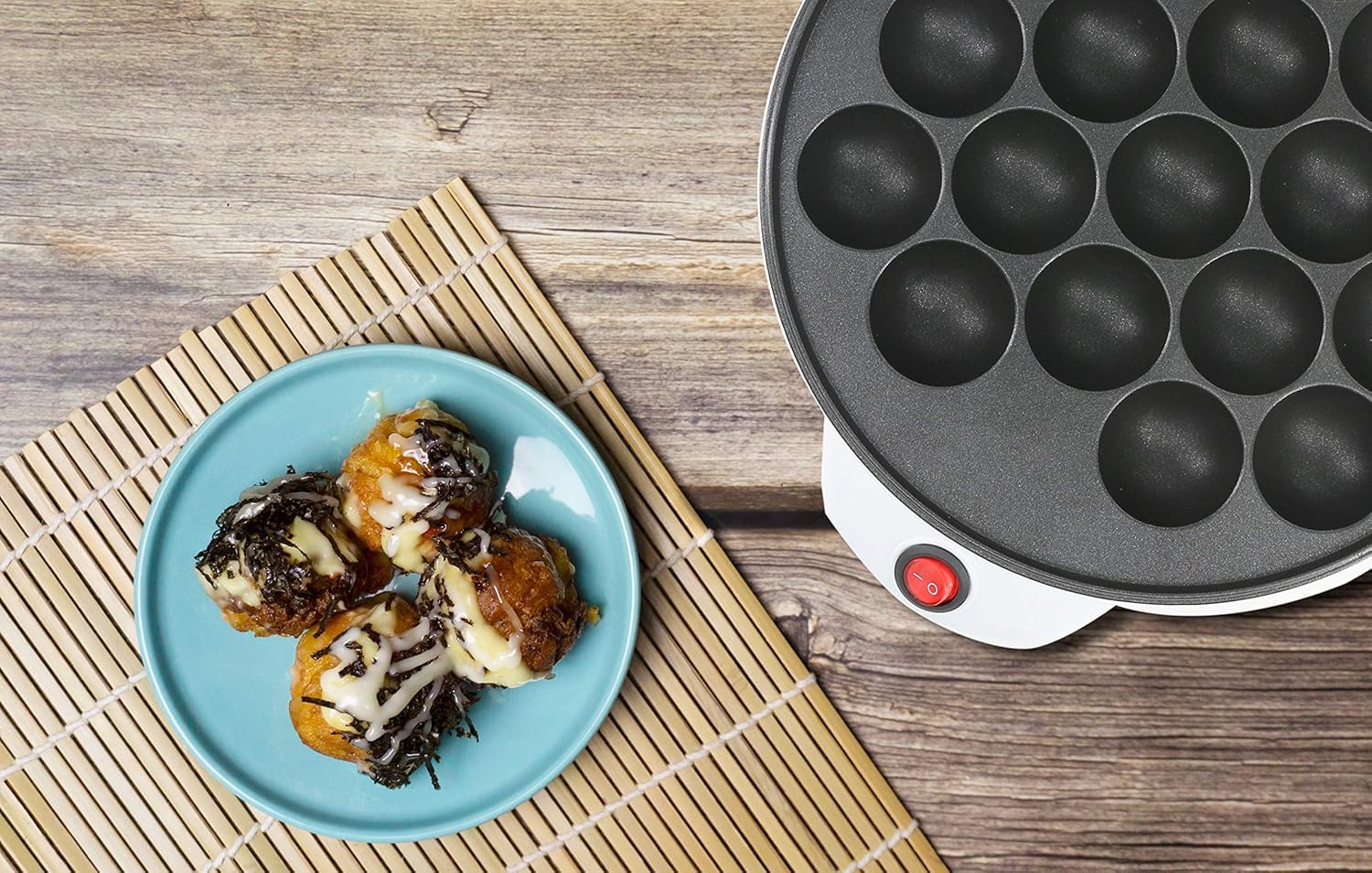 StarBlue Macchina per Takoyaki Elettrica 650W 220-240V 50/60Hz Spina Europa