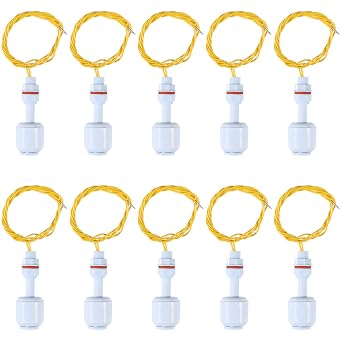 Alinan 10pcs Plastic PP Float Switch M10 5210 Fish Tank Liquid Water Level Sensor Controller for Fish Tank Aquariums