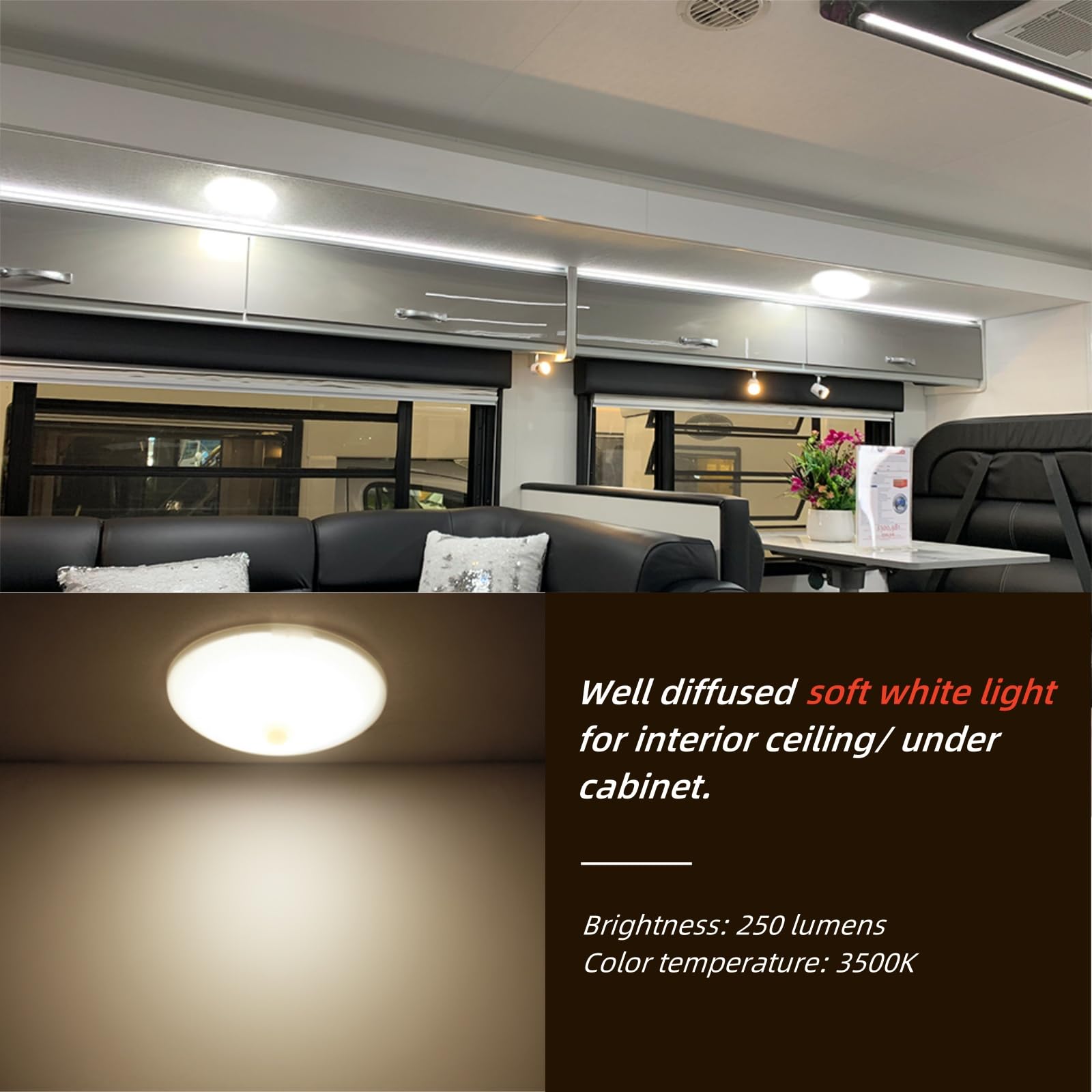 Amazon.com: 3.5inch 12 Volt RV LED Lights Interior Ceiling Light