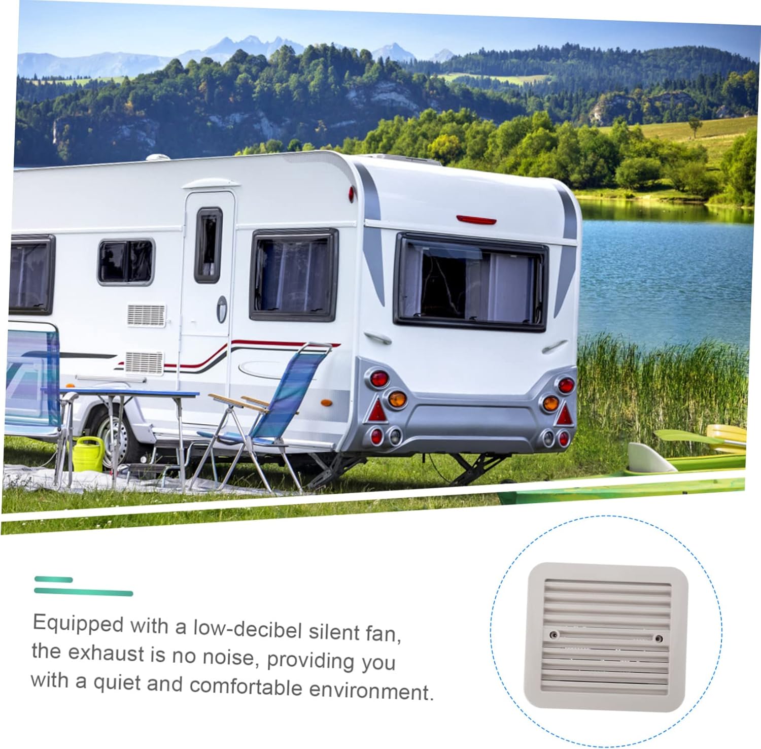 OUNONA 3pcs Rv Exhaust Fan Compact and Silent Side Ventilation for Trailers and Campers Easy Installation Fresh Air Circulation