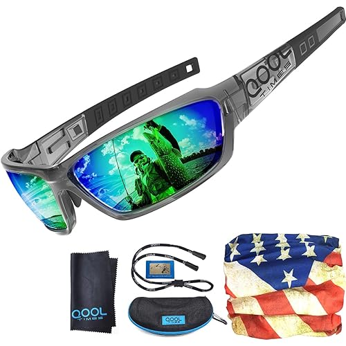 Polarized Fishing Sunglasses for Men Women, Adjustable Nose Pad, UV400, EMS TR90, ideal for Driving Running Golfing Cycling