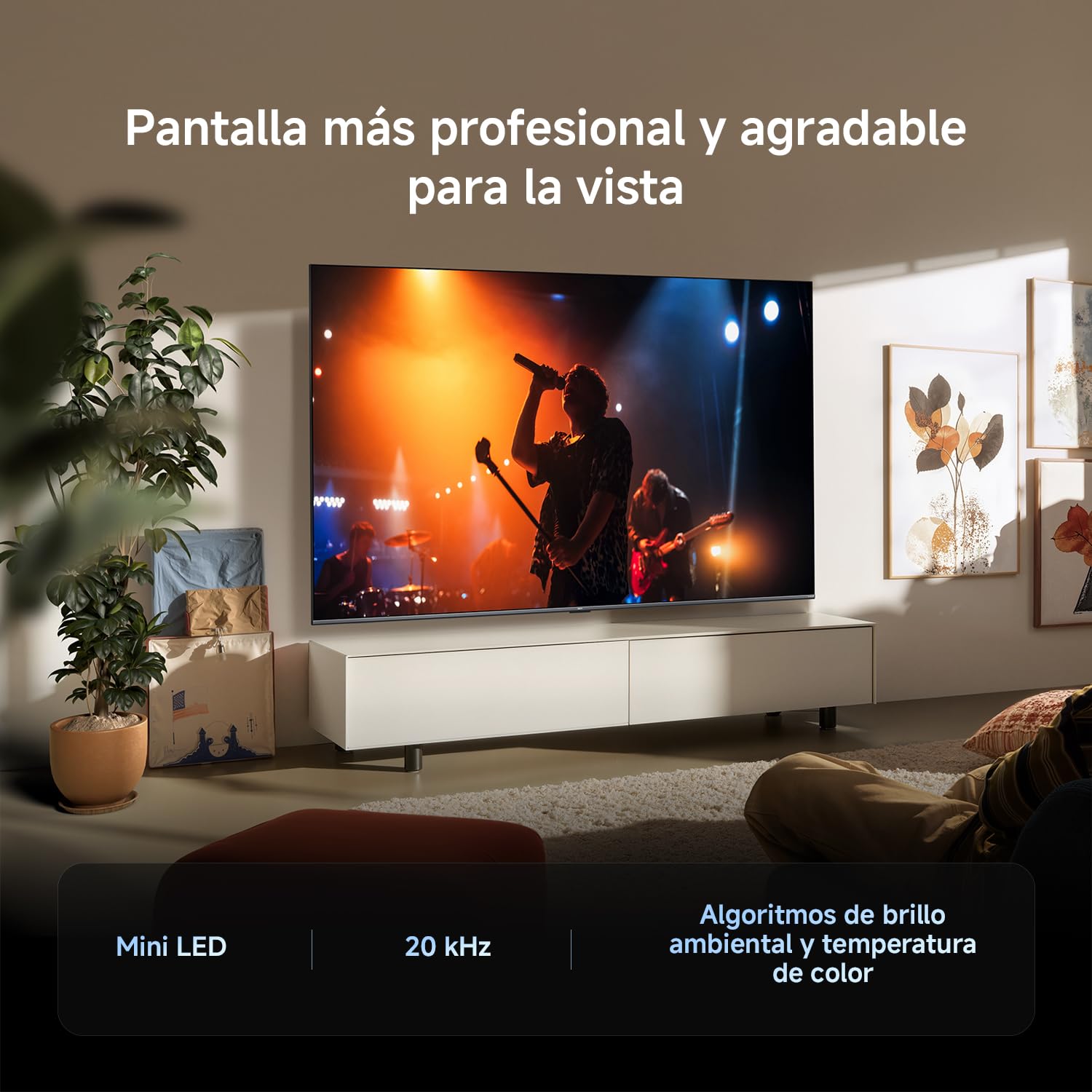 XIAOMI TV S Mini LED 65" (165 cm), QLED Mini LED Televisión, 4K UHD, Smart TV con Google TV, HDR10+, Triple Tuner, DVB T2, 60Hz con 120Hz Game Boost Mode, MEMC, Dolby Audio, Airplay 2