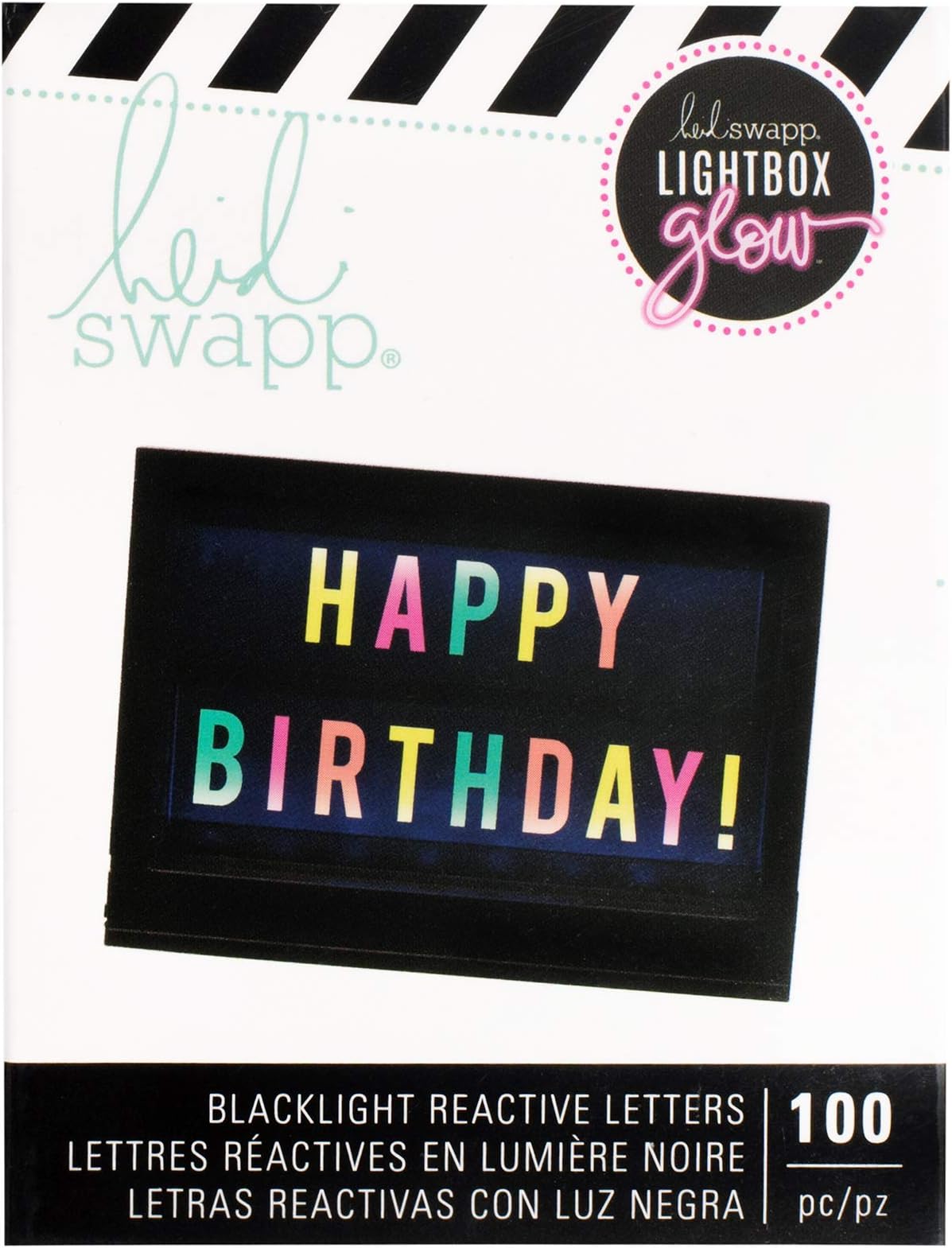314010 Pack Lightbox-Glow Mega (100 Pieces), Multi Alphabet & Symbols