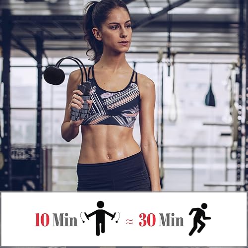 Vista 14 de Cordless Jump Rope for Fitness with Indoor Jumping Rope Weighted Ropeless Skipping Jump Rope for Men Women Kids High-Speed Rope Skipping for Narrow