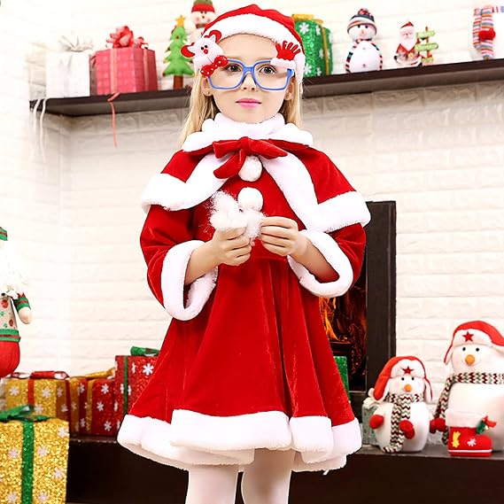 Amazon サンタクロース コスプレ サンタコスプレ クリスマス サンタ コスプレ 本気のサンタクロース コスチューム 子供服 サンタ コスプレ 3点セット 女の子 4点セット 男の子 キッズコスチューム おもちゃ