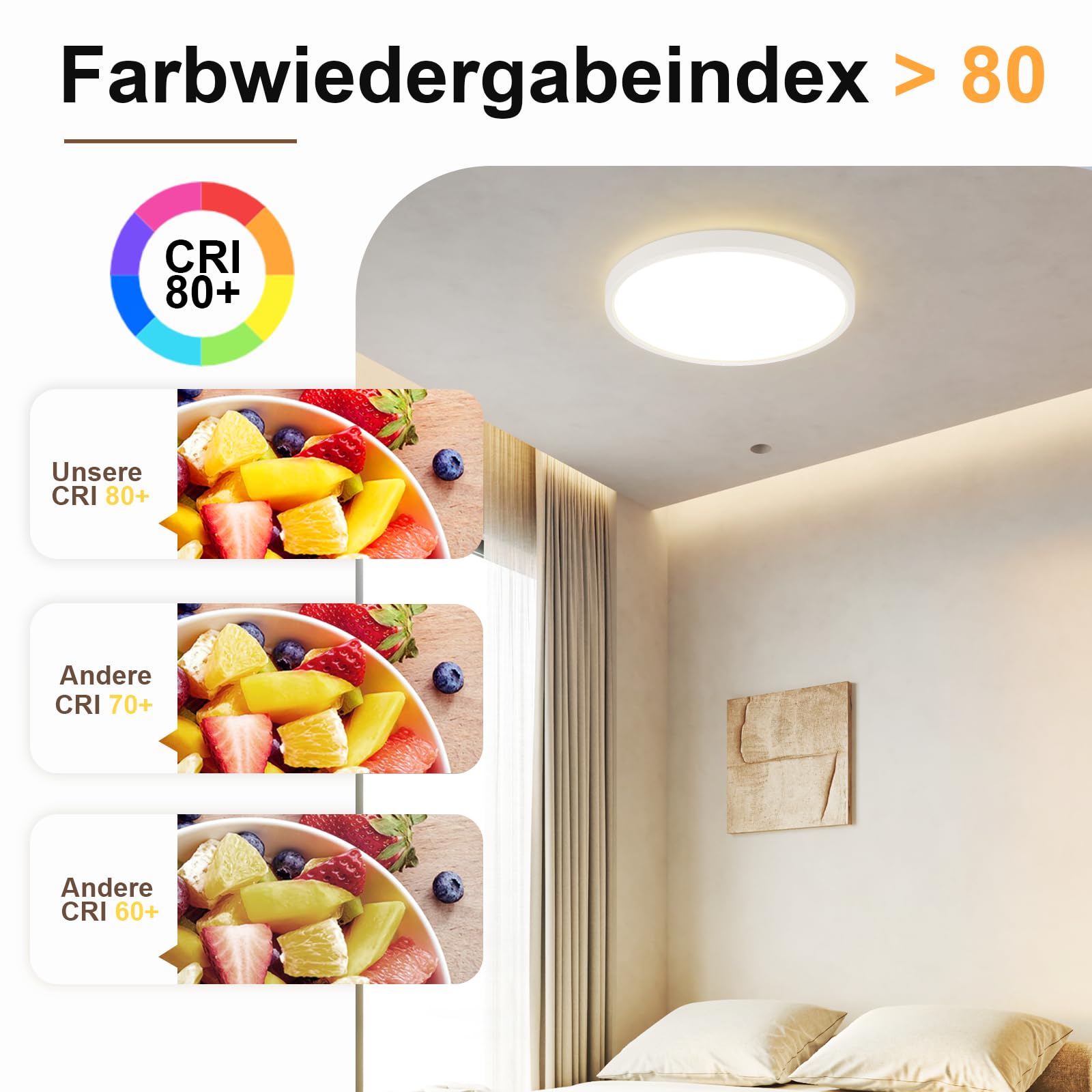 Lumière Plafondlamp Rond Zwart 17cm | 3-standen | Binnen Lamp Buitenlamp Badkamerlamp Woonkamer Slaapkamer Hal 1 Lichts Ip44