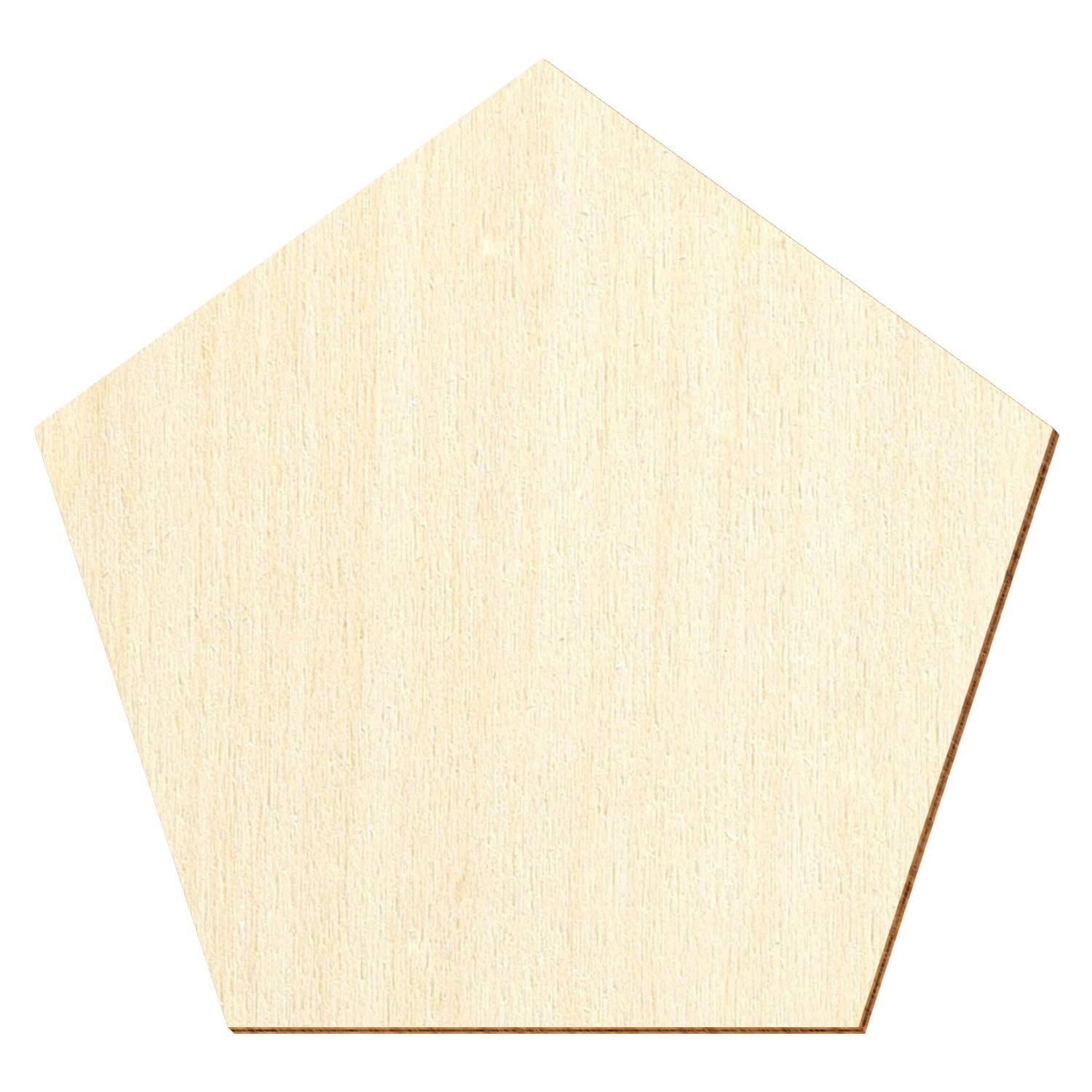 Holz Pentagon Fünfeck - Deko Basteln 3-50cm, Größe:12cm, Pack mit:25 Stück